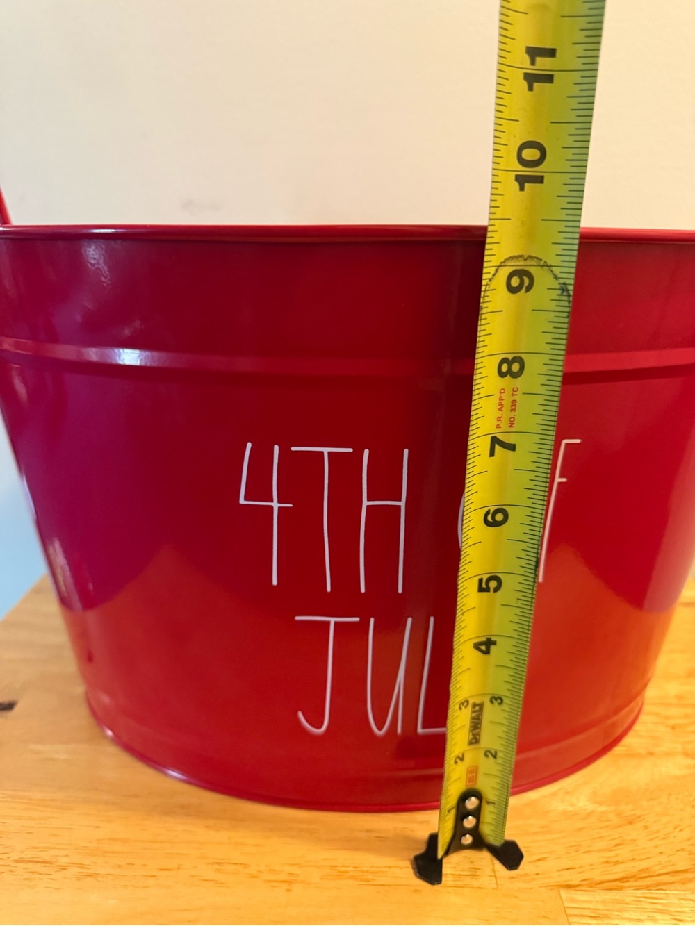 Rae Dunn Red '4TH OF JULY' Metal Tub - Picture 5 of 6